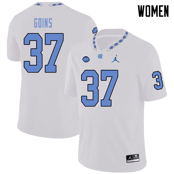 Jordan Brand Women #37 Zach Goins North Carolina Tar Heels College Football Jerseys Sale-White
